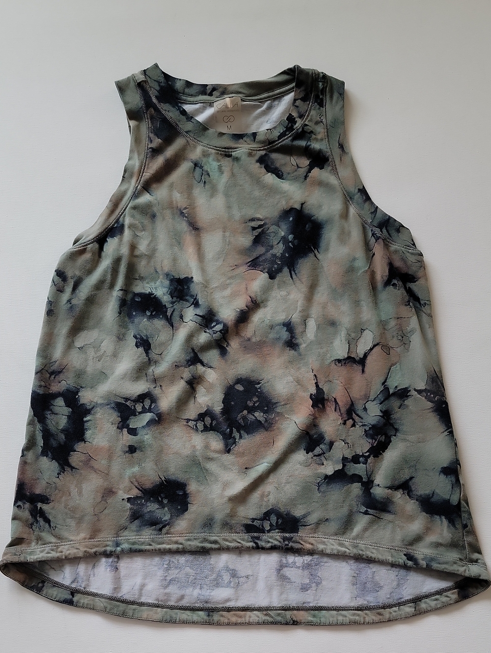 Calia By Carrie Underwood Hi-low Tie Dye Workout Tank Top Size Medium